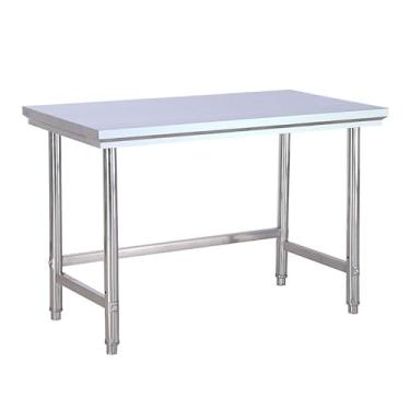 Imagem de Mesa de aço inoxidável de cozinha comercial, mesa de preparação de trabalho para restaurante, casa, mesa utilitária na cozinha, garagem, lavanderia, churrasqueira ao ar livre (100 x 80 x 80 cm/39,3 x