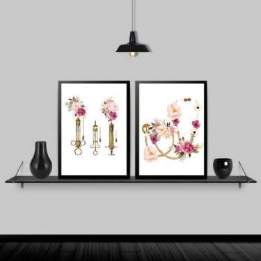 Imagem de Kit 2 Quadros Posso Naquele Que Me Fortalece 24X18Cm - Preta - Quadros