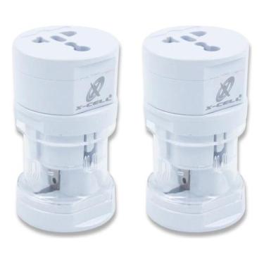 Imagem de Kit 2 Adaptadores de Tomada Universal ideal para Viagem Internacional 