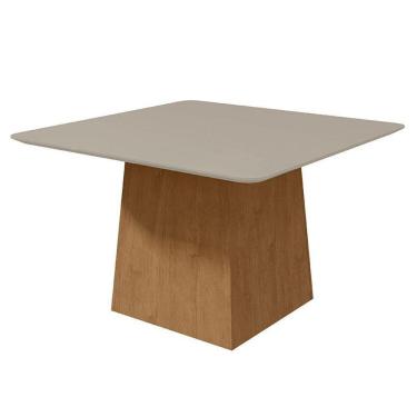 Imagem de Mesa De Jantar Nevada 130 Cm Amêndoa Clean Off White – Lopas