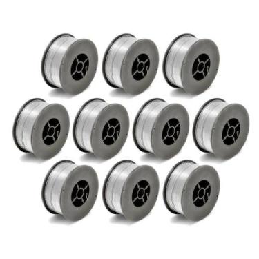 Imagem de Kit - 10 Arame Para Solda Mig Revestido Uso Sem Gás 0,8mm E71t-sg - Ro