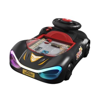 Imagem de simhoa Volante de brinquedo para carro, jogo interativo de simulação de direção para crianças a partir de 3 anos, Vermelho Preto