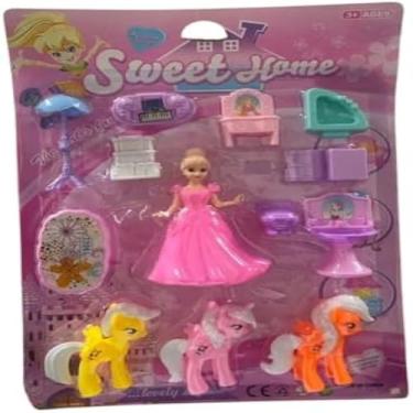 Imagem de Ponei miniatura, brinquedos infantis, acessorios de moda e diversao, colorido, macio, grande, brinquedos infantis, especial, rosa