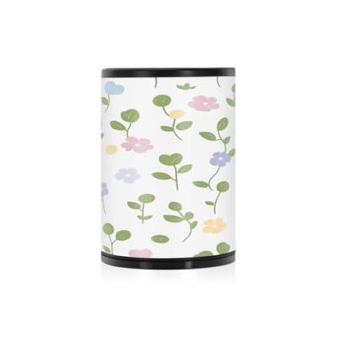 Imagem de Wassud Pétalas e folhas cinzeiro de carro de liga de alumínio com tampa cinzeiro de carro à prova de cheiro à prova de vento cinzeiro de viagem para SUV caminhão escritório casa