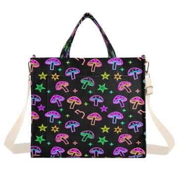 Imagem de CEBUGI Bolsa feminina colorida com alça de ombro ajustável para trabalho, faculdade, viagem, P, A84, Medium