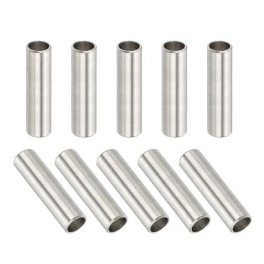 Imagem de PATIKIL Espaçador de aço inoxidável 304, espaçador de metal redondo, 10 peças, furo de 5/40.6 cm x 3/20.3 cm OD x 1-9/40.6 cm de comprimento, bucha isolante de parafuso não rosqueado para parafusos de