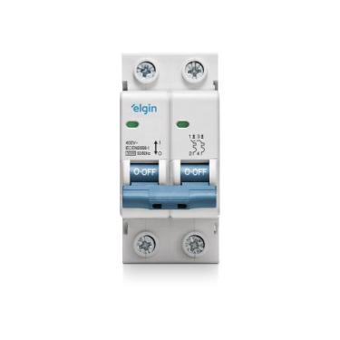 Imagem de Mini Disjuntor Bipolar Curva C MCB 3KA - 2 Polos 63A Bivolt - ElGIN