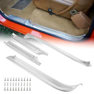 Imagem de ATRACYPART Kit de protetor de soleira de porta LH & RH, compatível com captador Chevy GMC C/K Series 1973-1977, protetor de borda de porta de alumínio, acessório de acabamento interior, 4 peças