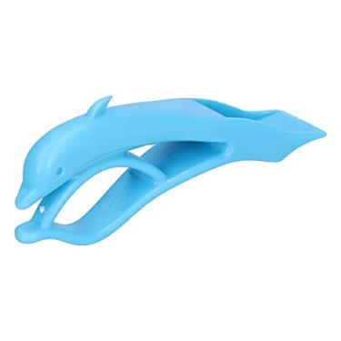 Imagem de AUNMAS Descascador Em Forma de Golfinho, ABS Reutilizável Fácil e Ergonômico Descascador de Batata Manual para Frutas e Vegetais, Ferramenta de Cozinha Multifuncional Com Lâmina de Aço Inoxidável