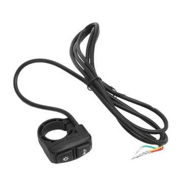 Imagem de RiToEasysports Interruptor de Farol de Bicicleta, Buzina, Scooter Elétrica 2 Em 1, Interruptor Liga/desliga para Guidão de 2.22cm, 12v a 72v para Dk226