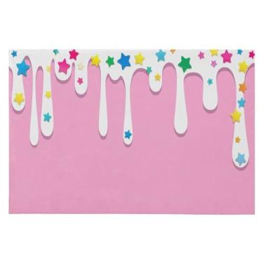 Imagem de Wassud Tapete de porta colorido estrela e granulado 61 x 89 cm, tapete antiderrapante lavável com suporte de borracha, tapete macio e macio para sala de estar, quarto, entrada, entrada