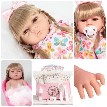 Imagem de Bebê Reborn Menina Princesa Pode Molhar Corpo De Silicone - Cegonha Re