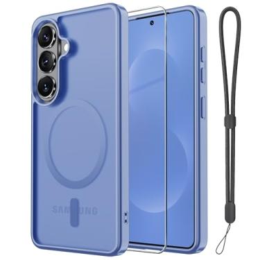 Imagem de Janmitta Capa magnética para Samsung Galaxy S26+ Plus, com protetor de tela, compatível com MagSafe, proteção contra quedas de grau militar, capa de telefone fosca translúcida fina à prova de choque