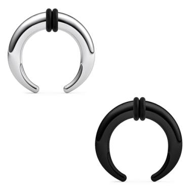 Imagem de Jenxnjsjo 16/14/12/10/8/6/4/2g Kit de alongamento de septo para piercing de nariz e orelha para mulheres e homens, 16g*3/8in(10mm), Metal, Sem Pedra Preciosa