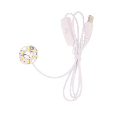 Imagem de Placa De Luz LED Branca Quente 3W USB SMD5730 Com Comprimento De Cabo 
