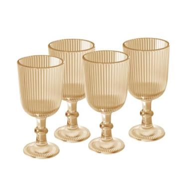 Imagem de WOLFF - Conjunto 4 Taças de Vidro para Licor Lines Âmbar 75ml