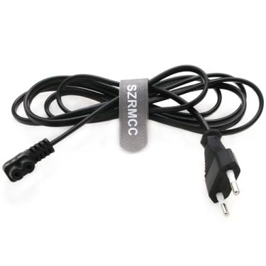 Imagem de SZRMCC Cabo de alimentação europeu de 2 pinos para C7, EU 2 slot para IEC Figure C7 Cabo de extensão de energia CA de 8 plugue (1 peça, EU 2 pinos para ângulo C7, 1 m)