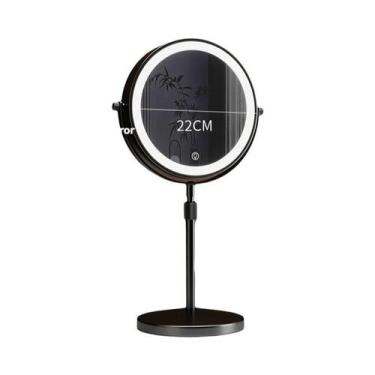 Imagem de Espelho De Maquiagem LED Ajustável De Altura Com Dupla Face, Luz Teles
