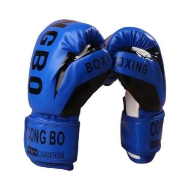 Imagem de Luvas De Boxe Para Treinamento De Muay Thai E Karate Em Couro PU Respi