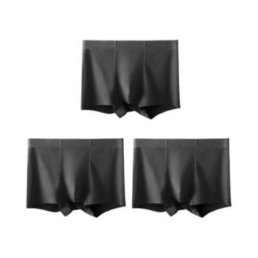 Imagem de 3 peças cuecas masculinas de algodão puro shorts masculinos - NONE, Pr