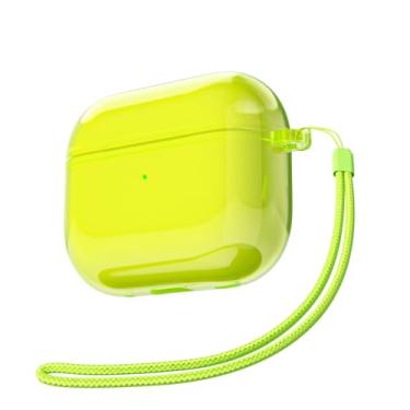 Imagem de Svanove Capa transparente para Airpods 3 com alça, linda capa de plástico rígido transparente para AirPods 3ª geração com corda, capas protetoras femininas Y2K TPU à prova de choque para mulheres e