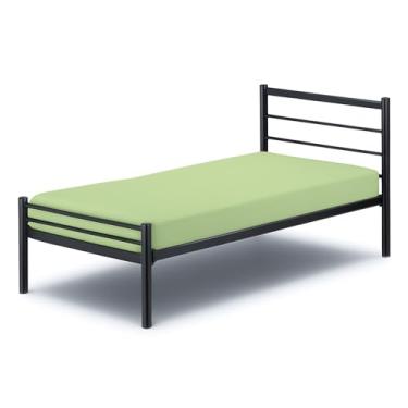 Imagem de Lençol de elástico tamanho 76 x 189 cm - lençol com elástico 100% microfibra para berço 76 x 189 cm - Lençol com elástico perfeito para camas de solteiro estreito, beliches de acampamento, berço de