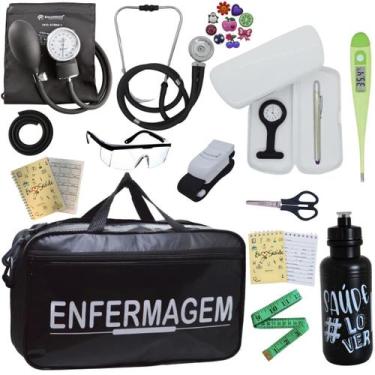 Imagem de Kit Bolsa Cores Aparelho Pressao Esfigmomanometro Enfermagem Incoterm,