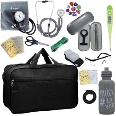 Imagem de Kit Enfermagem Top Cores Premium Completo Estagio Estetoscopio Aparelh