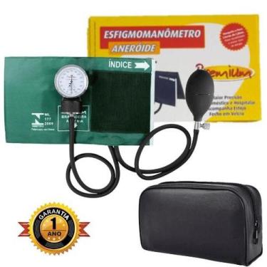 Imagem de Aparelho De Pressão Esfigmomanômetro Aneroide Premium, Verde