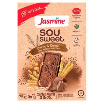 Imagem de Biscoito Vegano Integral Cacau & Cereais Sou Sweet Jasmine 75g