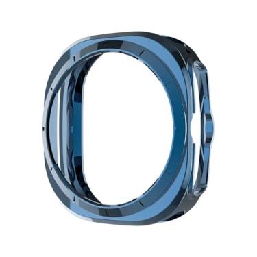 Imagem de CYSUE Capa de TPU para Samsung Galaxy Watch 7 Ultra 47 mm com moldura macia antiarranhões para Galaxy Watch Ultra(azul)