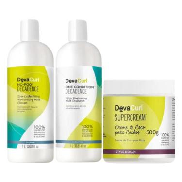 Imagem de Deva Curl Decadence No Poo 1L, Condicionador 1L e Supercream 500ml