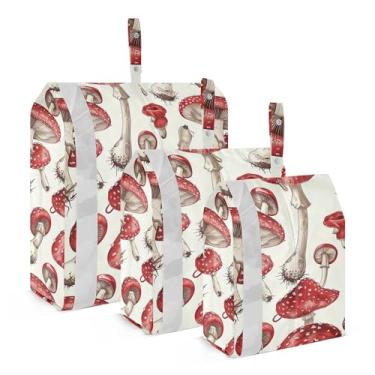 Imagem de xigua Cubos coloridos de embalagem de cogumelos para viagem, organizadores de bagagem leves, conjunto de viagem, à prova d'água, cubos de compressão para acessórios de viagem, 3 pacotes