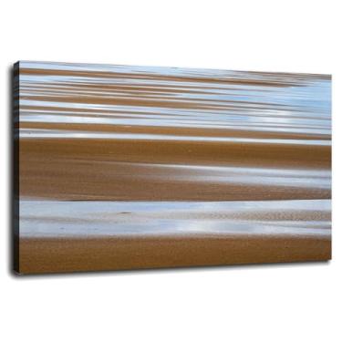 Imagem de Detalhes impressões em tela praia natureza pôster arte de parede para casa 1 peça decorações com moldura 30.5 cm x 20.3 cm