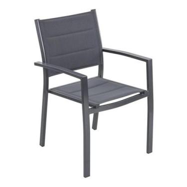 Imagem de Cadeira De Alumínio Alta Resistência Às Intempéries - Cinza - Betili
