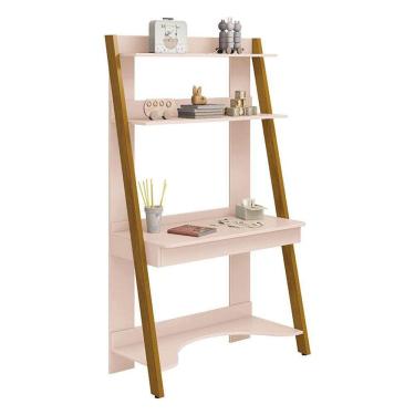 Imagem de Escrivaninha Infantil Simba Rosa Acetinado Amadeirado - Reller