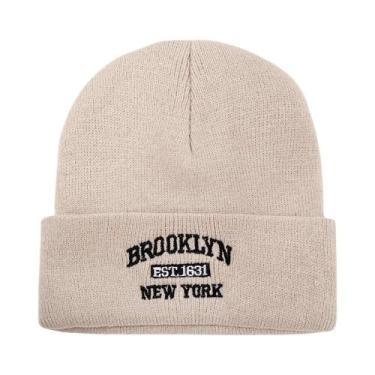 Imagem de Gorro De Acrílico Quente Para Homens, Moda De Outono E Inverno, Bordad