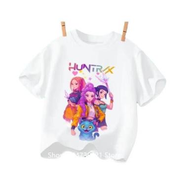 Imagem de Camiseta De Manga Curta Para Meninas Kpop Demon Hunter HuntrX Com Esta