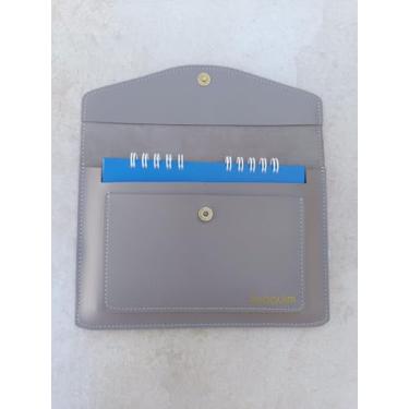 Imagem de capa para caderneta de vacinação brochura e espiral em sintético montana/soft color Personalizado (cinza)