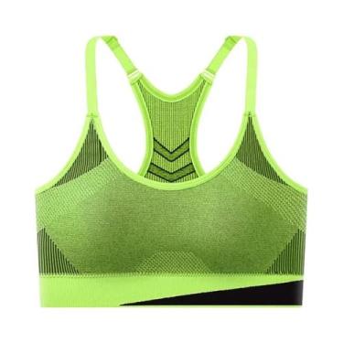 Imagem de Sutiã Esportivo Feminino Respirável Com Almofada, À Prova De Choque, C