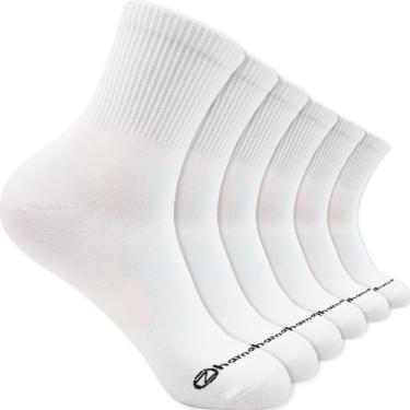 Imagem de Kit 6 Pares Meias Zhamaro Cano Médio Algodão Atoalhada Masculina Femin