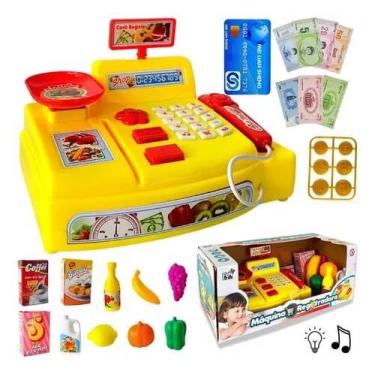 Imagem de Brinquedo Caixa Registradora Infantil Mercadinho Com Luz E Som - TOYS