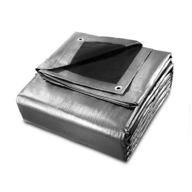 Imagem de Lona Blackout Cinza Preto 300 Micras Impermeável 6x4 Metros - BRN COMM