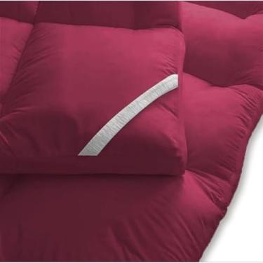Imagem de Pillow top cama solteiro, casal, Queen e king box protetor de colchão macio toque (Pink,Queen)