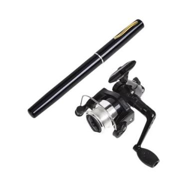 Imagem de Conjunto De Vara De Pesca Mini Telescópica Ultraleve Portátil Em Liga 