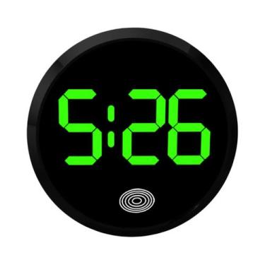 Imagem de Relógio Digital LED Mini Para Carro Com Display Redondo Luminoso Para 