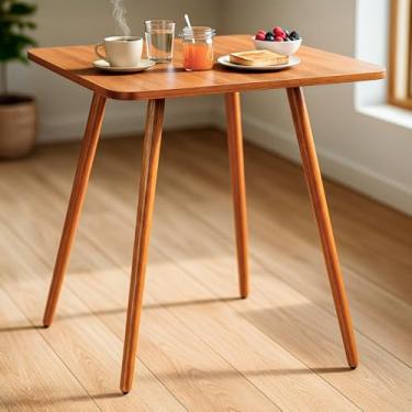 Imagem de Mesa Sofia Quadrada 70CM MDF Louro Freijó Pés em madeira