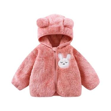 Imagem de Jaqueta De Inverno Infantil Com Capuz De Urso, Moletom Grosso E Quente