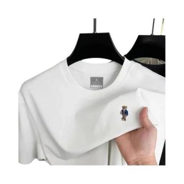 Imagem de Camiseta Masculina De Verão Com Gola Redonda E Manga Curta, Estilo Cas