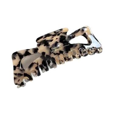 Imagem de Presilha De Cabelo Feminina Grande Estilo Francês Com Laço De Acetato,